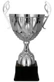 7221B Puchar metalowy srebrny h-32,5 cm, d-14cm