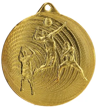 MMC3073/G Medal złoty- siatkówka- medal stalowy d-70mm, grub. 2,5 mm