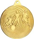 MMC5750/G Medal złoty - piłka nożna - medal stalowy d-50mm, grub. 2 mm