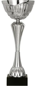 8349C Puchar metalowy srebrny h-34 cm, d-14 cm