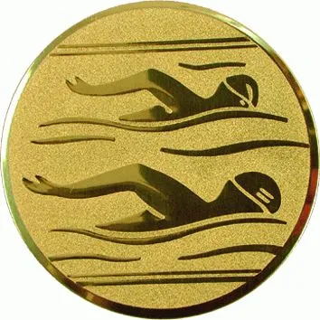 D1-A10 emblemat złoty PŁYWANIE d-25 mm