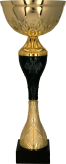 9268A Puchar metalowy złoto-czarny h-34,5cm, d-14cm