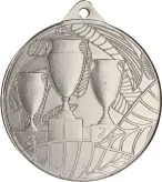 ME009/S Medal srebrny ogólny z pucharkiem d-50mm, grub. 2 mm