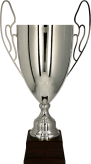 1064D-N Puchar metalowy srebrny h-51cm, d-18cm