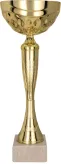 9059B Puchar metalowy złoty H- 34.5cm, R- 120mm