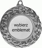 MMC3045/S medal srebrny d-45 mm z miejscem na emblemat d-25 mm