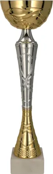 9215I Puchar metalowy złoto-srebrny  h-21 cm, d-7cm