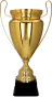 2080C Puchar metalowy złoty h-41cm, d-14cm