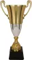 2071C Puchar metalowy złoto-srebrny h-57,5 cm, d-20 cm