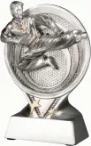 RS1601 figurka odlewana złoto-srebrna  KARATE h-15,5 cm