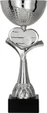 8350A Puchar metalowy srebrny h-32 cm,h-14 cm