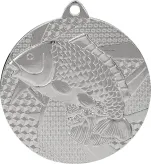 MMC7950/S Medal srebrny- wędkarstwo - ryba - medal stalowy R- 50 mm, T- 2 mm