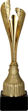 9263A Puchar plastikowy złoty h-24cm