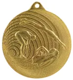 MMC3074/G Medal złoty - Pływanie - medal stalowy d-70mm, grub. 2,5 mm