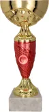 9057F Puchar metalowy złoto-czerwony H- 19cm, R- 90mm
