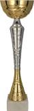 9215E Puchar metalowy złoto-srebrny  h-33 cm, d-10cm