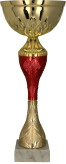 9270B Puchar metalowy złoto-czerwony h-31,5cm, d-12cm