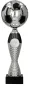 4223C Puchar metalowy srebrno-czarny PIŁKA NOŻNA h-35 cm, d-12 cm
