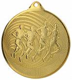 MMC3071/G Medal złoty- Bieganie- medal stalowy d-70mm, grub. 2,5 mm