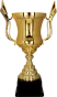 2079C Puchar metalowy złoty h-39cm, d-14cm