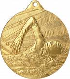 ME003/G medal złoty d-50 mm tematyczny PŁYWANIE