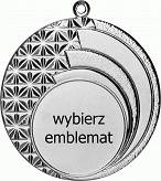 MMC9045/S medal srebrny d-45 mm z miejscem na emblemat d-25 mm