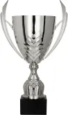 4225C Puchar metalowy srebrny h-44 cm,d-16 cm