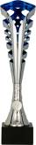 9233B Puchar srebro-niebieski h-38 cm