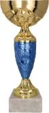 9058D Puchar metalowy złoto-niebieski H- 25cm, R- 100mm