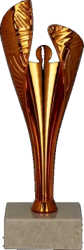 9264/B Puchar plastikowy brązowy h-16cm