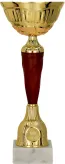 9257B Puchar złoto-burgundowy h-32cm, d-12cm embl. 25mm