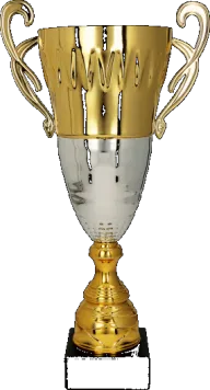 2078A Puchar metalowy złoto-srebrny h-54,5cm, d-18cm