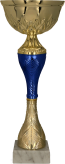 9269C Puchar metalowy złoto-niebieski h-30cm, d-12cm