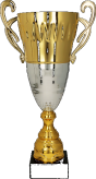 2078B Puchar metalowy złoto-srebrny h-46,5cm, d-16cm