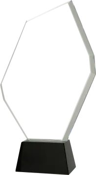 C069 Trofeum szklane h-29cm, grub. 1,9cm