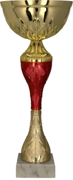 9270F Puchar metalowy złoto-czerwony h-22,5cm, d-8cm