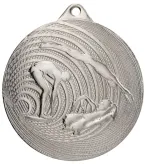 MMC3074/S Medal srebrny- Pływanie - medal stalowy d-70mm, grub. 2,5 mm