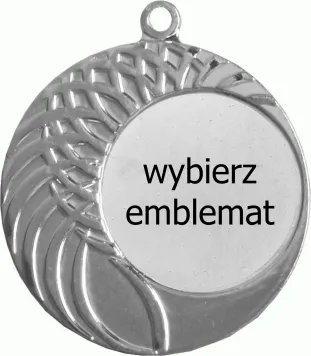 MMC1040/S medal srebrny d-40 mm z miejscem na emblemat d-25 mm