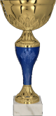 8369B Puchar metalowy złoto-niebieski h-27,5cm, d-12cm