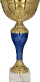 8369B Puchar metalowy złoto-niebieski h-27,5cm, d-12cm