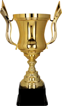 2079A Puchar metalowy złoty h-46cm, d-18cm