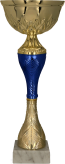 9269B Puchar metalowy złoto-niebieski h-31,5cm, d-12cm