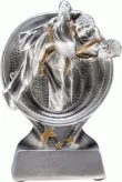 RS902 figurka odlewana złoto-srebrna  JUDO h-17 cm