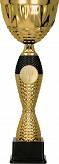4221B Puchar metalowy złoto-czarny h-40 cm,d-14 cm