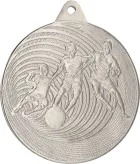 MMC5750/S Medal srebrny - piłka nożna - medal stalowy d-50mm, grub. 2 mm
