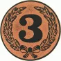 D1-A38 emblemat brązowy "3 MIEJSCE" d-25 mm