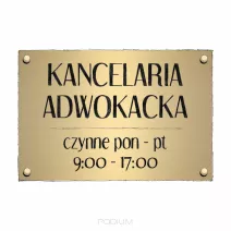 Mosiężne tablice grawerowane