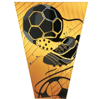 VL1-B/SOC3 Trofeum szklane na podstawie marmurowej - piłka nożna h-20,5 cm, grub. 1 cm