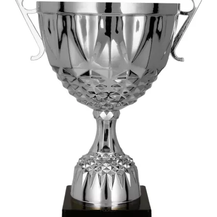 7221B Puchar metalowy srebrny h-32,5 cm, d-14cm