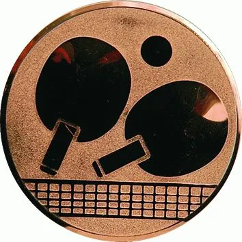 D1-A46/B emblemat brązowy TENIS STOŁOWY d-25 mm